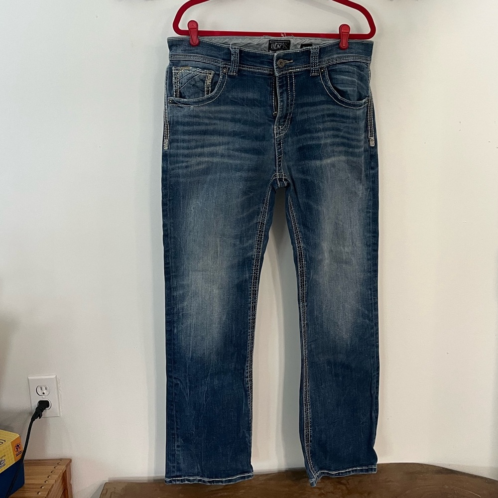 Men’s Buckle “black” bootleg jeans size 38R